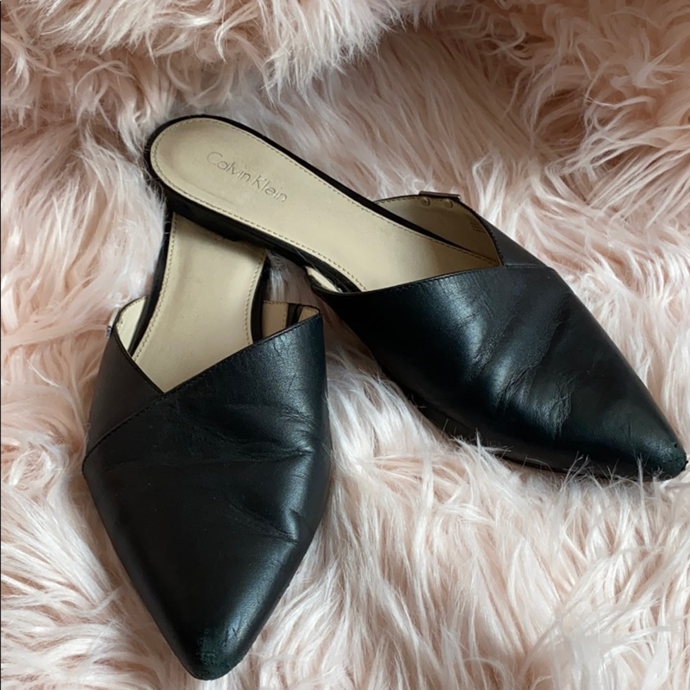 Calvin Klein black mules size 6.5
